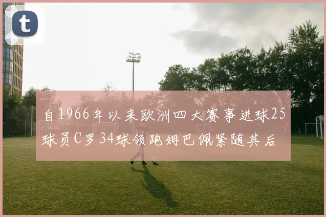 自1966年以来欧洲四大赛事进球25球员C罗34球领跑姆巴佩紧随其后